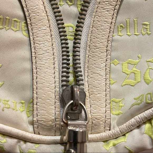 VERSACE // y2k versus half moon leather fabric logomania pochette bag - Picture 2 of 8